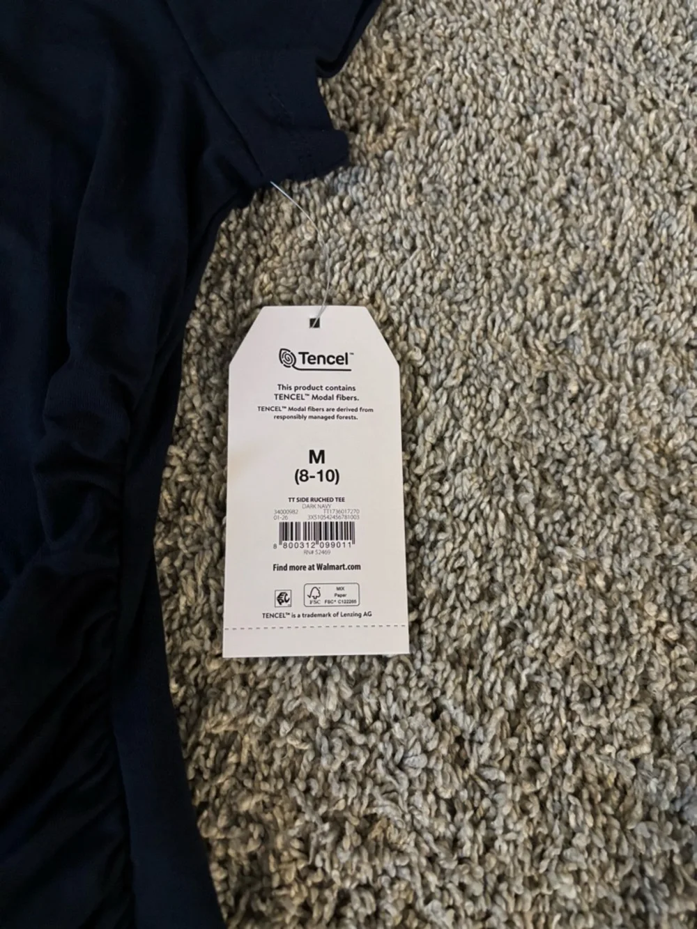 Time and Tru Women’s Short Sleeve Tees - Navy and Light Pink Size M - Picture 4 of 14